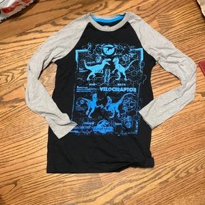 Boys Jurassic world long sleeve tee shirt size YXS